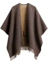 Woolrich Plaid Wool-blend Cape In Beige