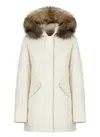 Woolrich Women's Arctic Raccoon Sports Jackets In Oxford Tan