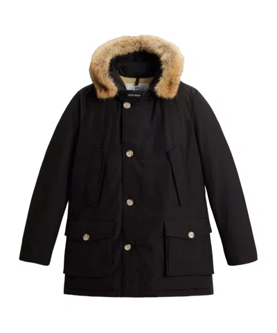Woolrich Arctic Detachable Fur Parka In Black