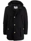 Woolrich Dark Blue Cotton Blend Arctic Parka In Black