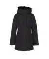 Woolrich Boulder Faux Fur Parka In Black