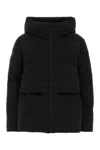 Woolrich Black Stretch Nylon Madison Down Jacket In Black