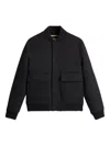 Woolrich Wool Twill Pocket Bomber In Black