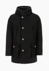 Woolrich Arctic Flap-pocket Coat In Black