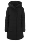Woolrich Puffy Prescott Parka Coat In Black