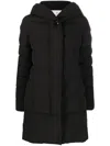 Woolrich Hooded Cotton-padded Suit In Black