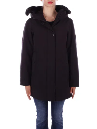 Woolrich Coats Black In Nero Neri E Grigi