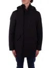 Woolrich Coats Black In Nero Neri E Grigi