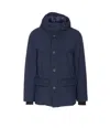 Woolrich Waterproof Nylon Parka With Duck Down Padding In Blue