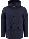 Woolrich Functional Parka With Structured Silhouette In Blue