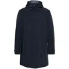 Woolrich Textured Navy Blue Padded Jacket In Blue