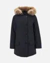 Woolrich Arctic Parka Detachable Fur In Blue