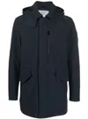 Woolrich Logo-patch Padded Coat In Blue