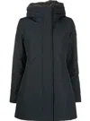 Woolrich 'boulder' Black Cotton Blend Parka In Blue
