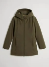 Woolrich Hooded Zip-front Parka In Green