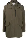 Woolrich Barrow Mac Parka Coat In Green