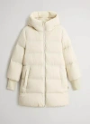 Woolrich Cloud Down Jacket In Stretch Nylon With A Matte Finish In White