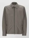 Woolrich Collared Neck Jacket Buttoned Cuffs Pockets In Gray