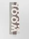 Woolrich Color Block Scarf With Fringes And Lettering In Gray
