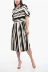 Woolrich Color Block Striped Scully Flared Dress