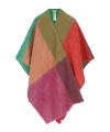 Woolrich Color-blocked Cape In Pink