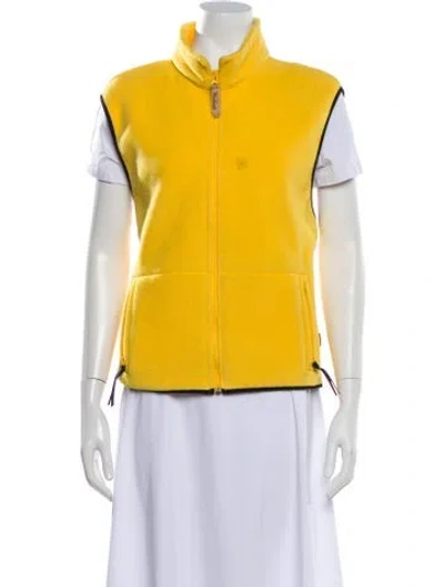 Pre-owned Woolrich Colorblock Pattern Vest In Yellow
