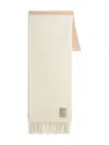 Woolrich Colour-block Fringed Scarf In Neutral
