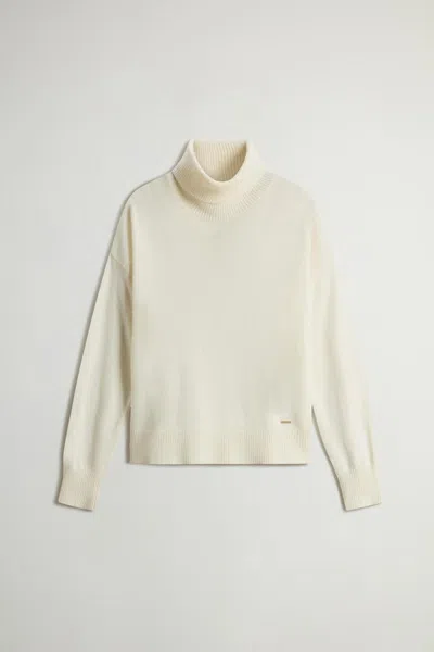 Woolrich Comfort Wool Cash Turtleneck In White