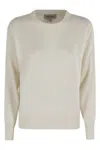 Woolrich Comfort Wool Cashmere Crewneck Sweater In Neutral