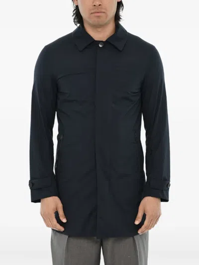 Woolrich Concealed-fastening Jacket In Black