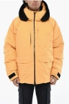 Woolrich Contrasting Details Pertex Padded Jacket In Orange