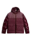 Woolrich Convertible Puffer Jacket In Red