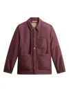 Woolrich Cordura Patch-pocket Jacket In Purple