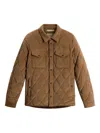 Woolrich Corduroy Quilted Chest Pockets Long Sleeves In Brown