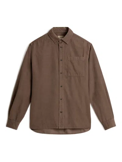 Woolrich Corduroy Cotton Shirt In Brown