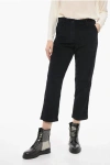 Woolrich Corduroy Cropped Pants With Tapered Fit
