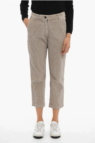 Woolrich Corduroy Pants With 4 Pockets In Brown