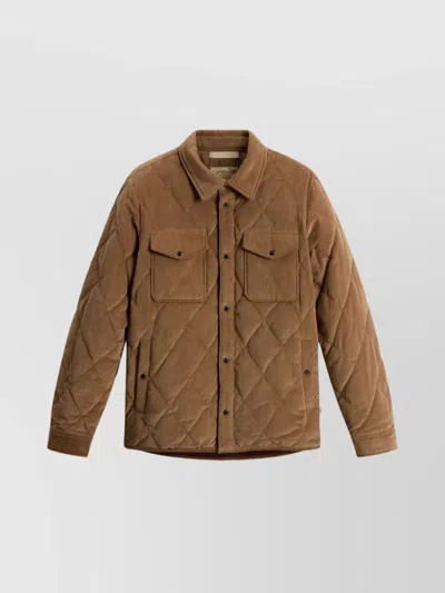 WOOLRICH CORDUROY QUILTED CHEST POCKETS LONG SLEEVES