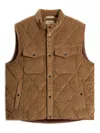 Woolrich Sleeveless Vest With Pockets In Brown