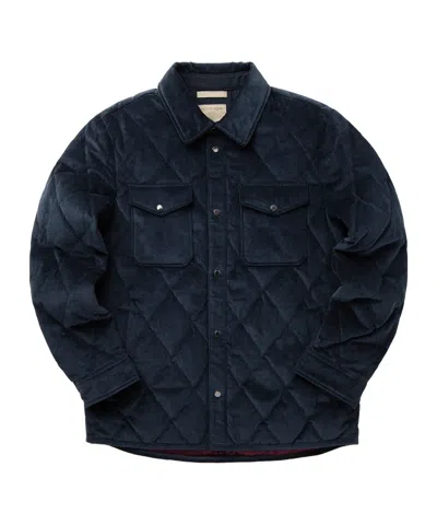 Woolrich Corduroy Quilted Shirt Jacket In Blue