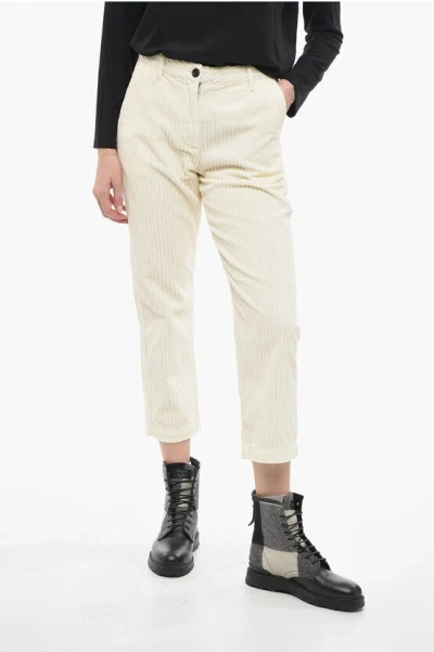 Woolrich Corduroy Wide Leg Pants In White