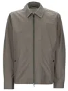 Woolrich Collared Neck Jacket Buttoned Cuffs Pockets In Gray