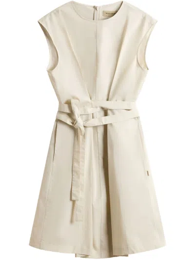 Woolrich Cotton Belted Dress In White