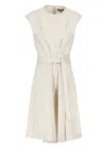 Woolrich Cotton Belted Dress In White