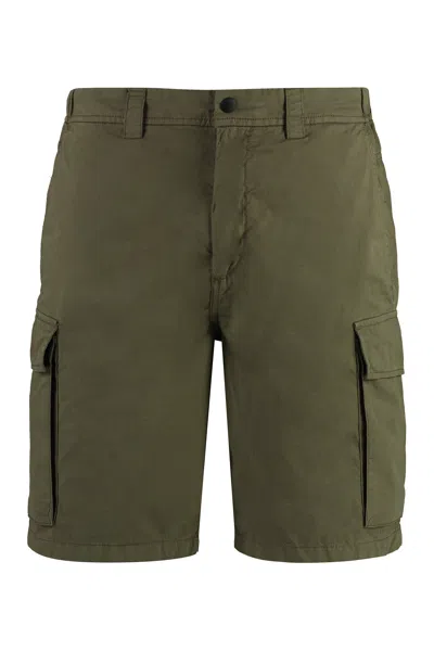 Woolrich Cotton Bermuda Shorts In Green
