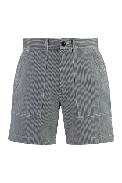 Woolrich Cotton Bermuda Shorts In Gray