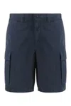 Woolrich Cotton Bermuda Shorts In Blue