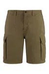 Woolrich Button Detailed Cargo Shorts In Green