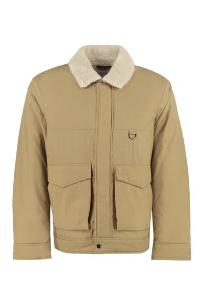Woolrich Cotton Blend Jacket In Beige