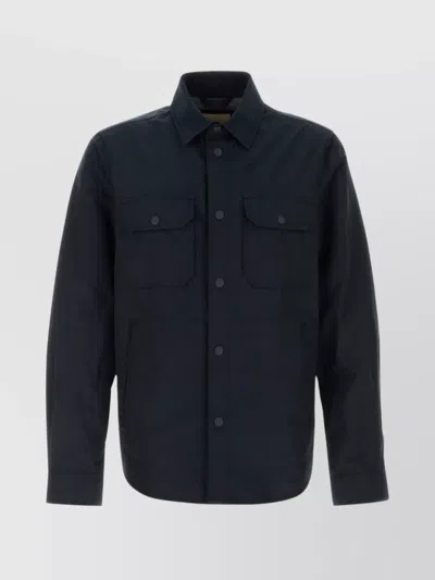 WOOLRICH COTTON BLEND SHIRT WITH CHEST POCKETS